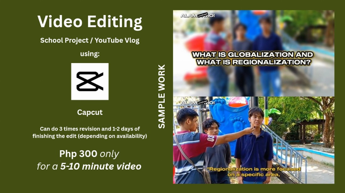 Video Editing | School Project & YouTube Vlog